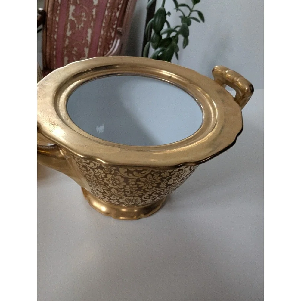 PICKARD Sugar Bowl Gold Encrusted‎ Rose Daisy 595 Pattern